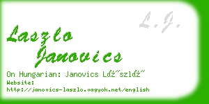 laszlo janovics business card